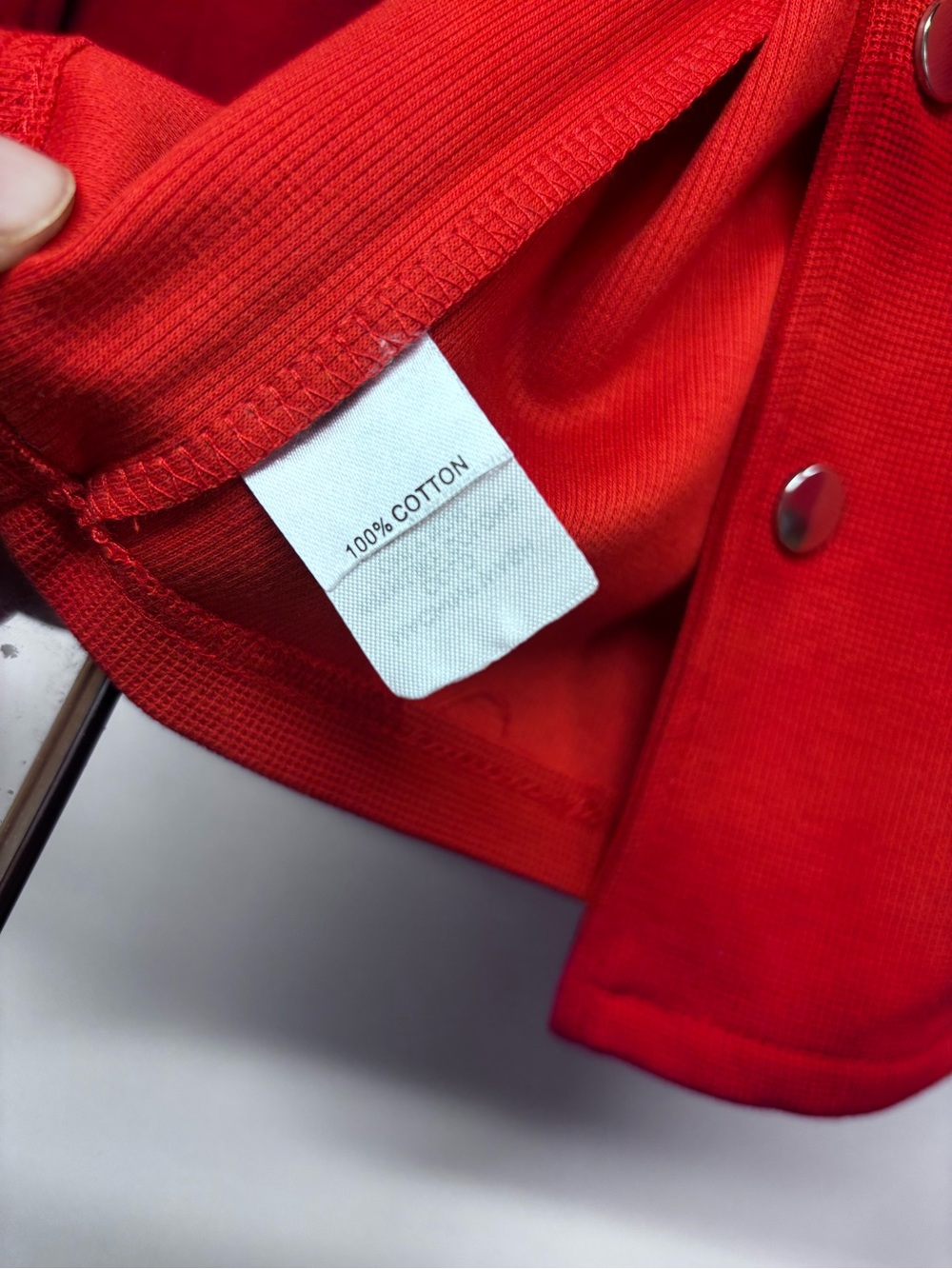 Script Short-Sleeve Button-Up Shirt - Red - Picture 3 of 4